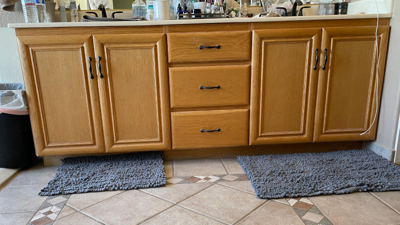 custom cabinet stain before